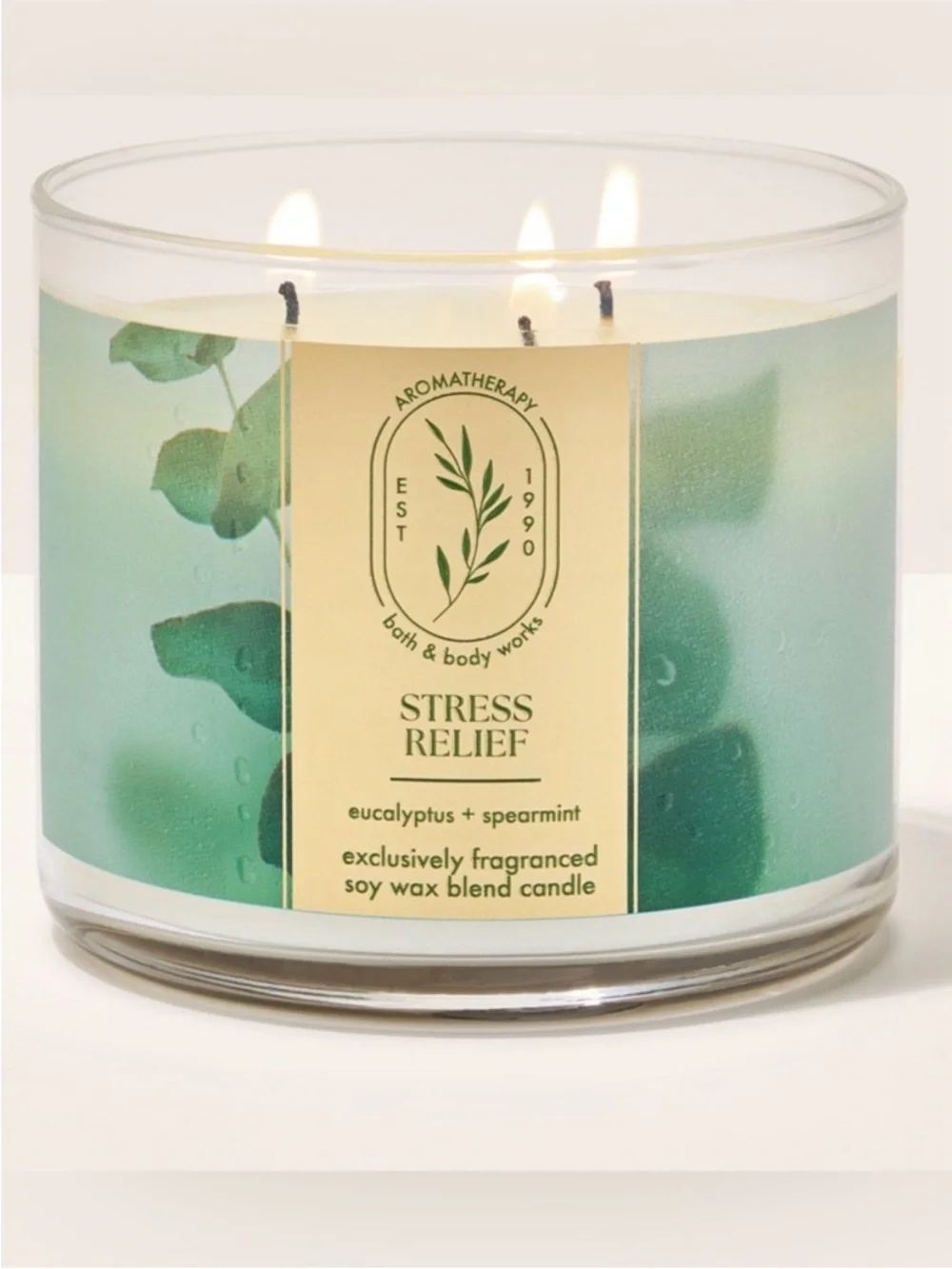 Bath & Body Works Stress Relief Aromatherapy 3-Wick Candle - Picture 1 of 1